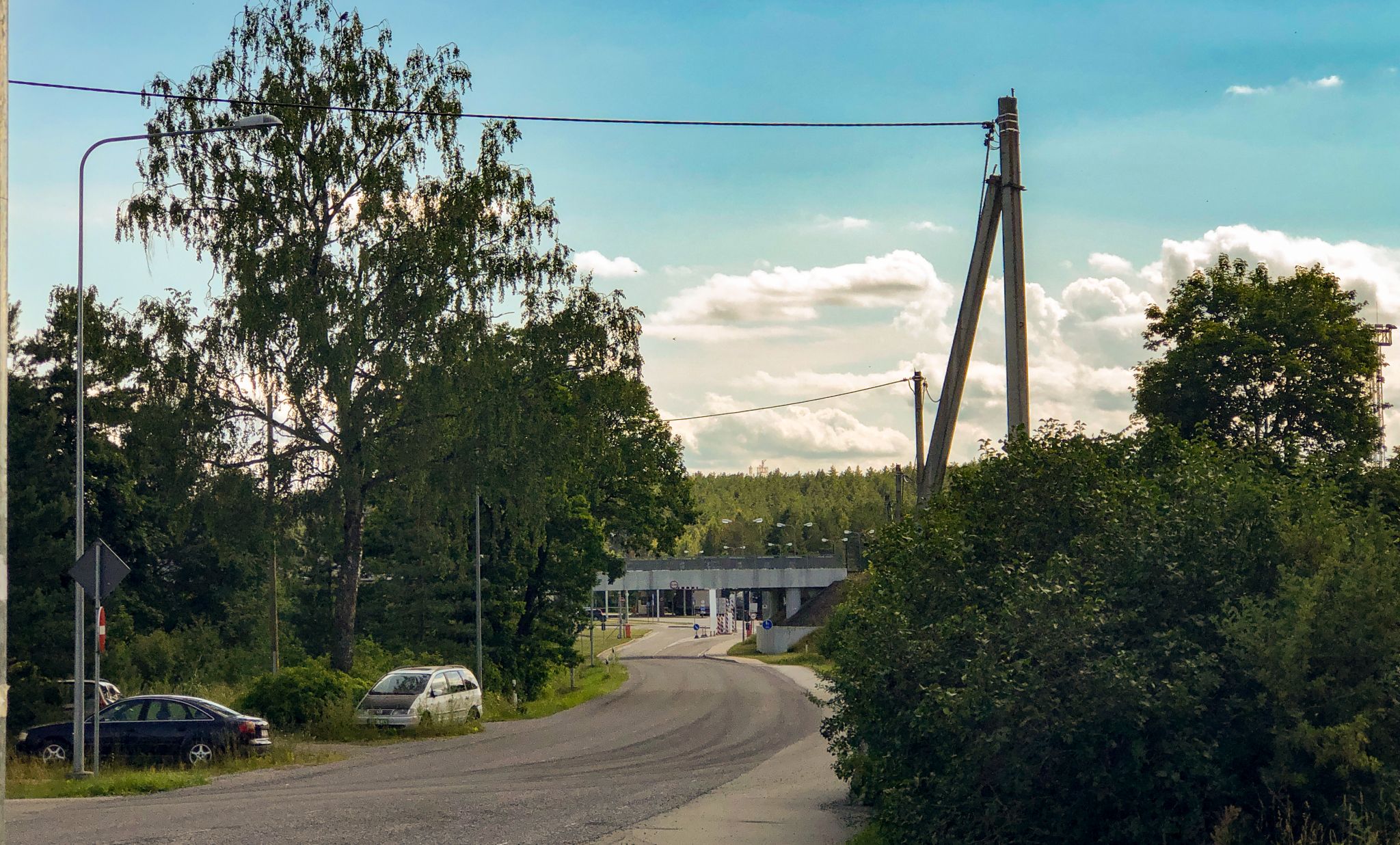 Die Grenze im Osten Estlands nach Russland war geschlossen und verlassen...